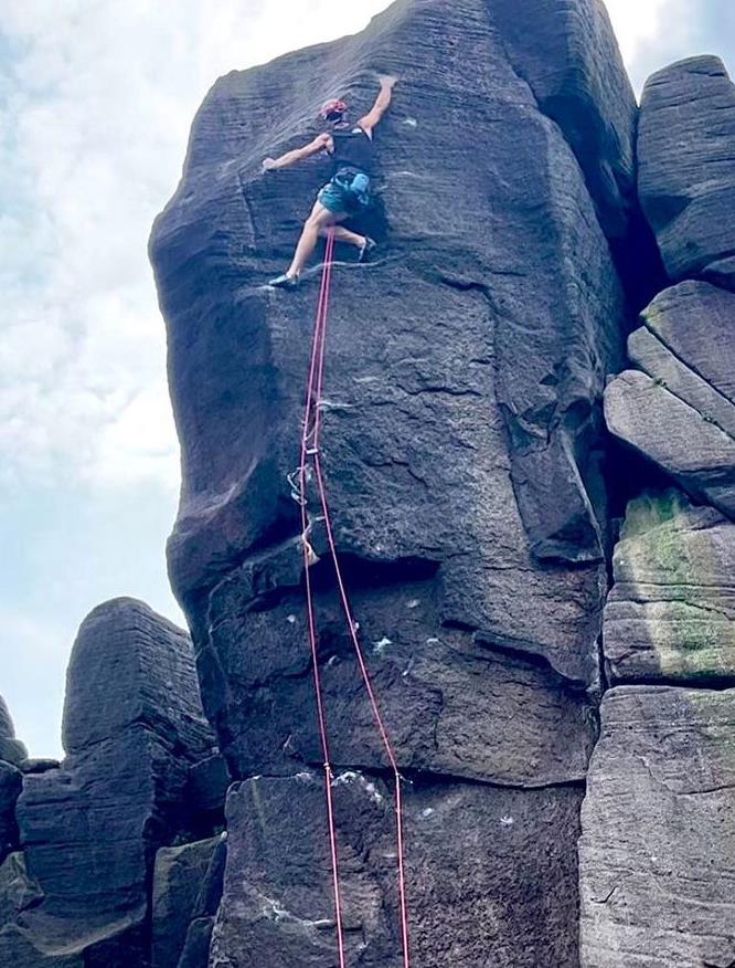 James Pearson climbing Parthian Shot both 'direct' and without side-runners in Brooks' Crack. Video Grab: OnceUponAClimb/Instagram