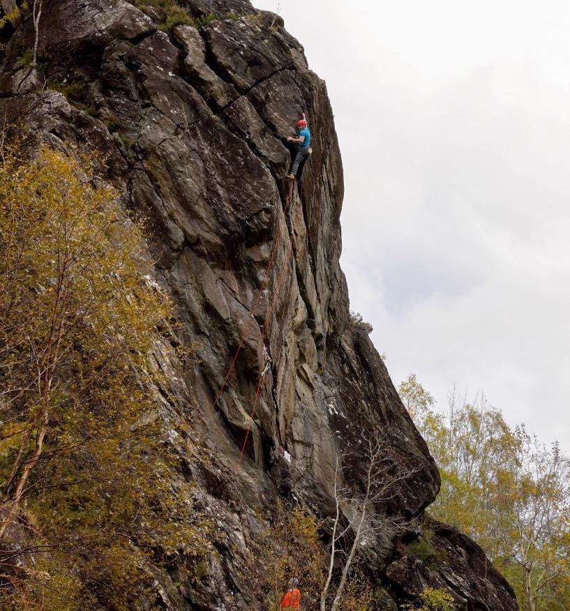 Dave MacLeod on Black Thistle (E107a). Photo Dave MacLeod/Instagram