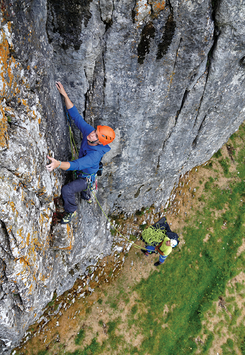 Matador (VS 4c) on the Lower Tier of the Main Crag.