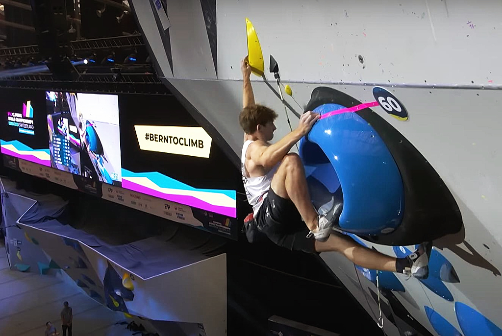 Colin Duffy timed his run-up to the Final perfectly taking Silver. Video Grab