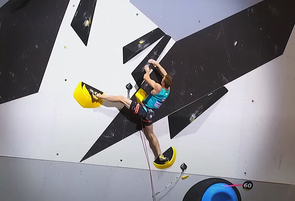 Jakob Schubert once again proved his Lead credentials taking  a convincing win in the Combined (B&L) Final. Video Grab