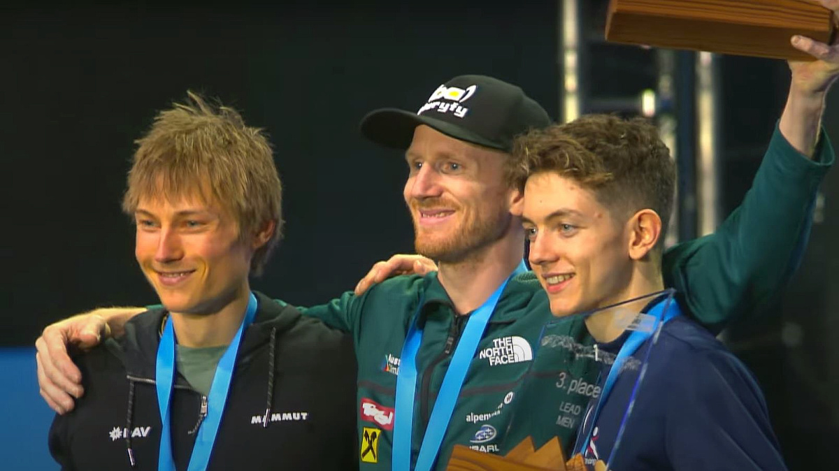 The Lead Podium from Innsbruck. Videograb: IFSC