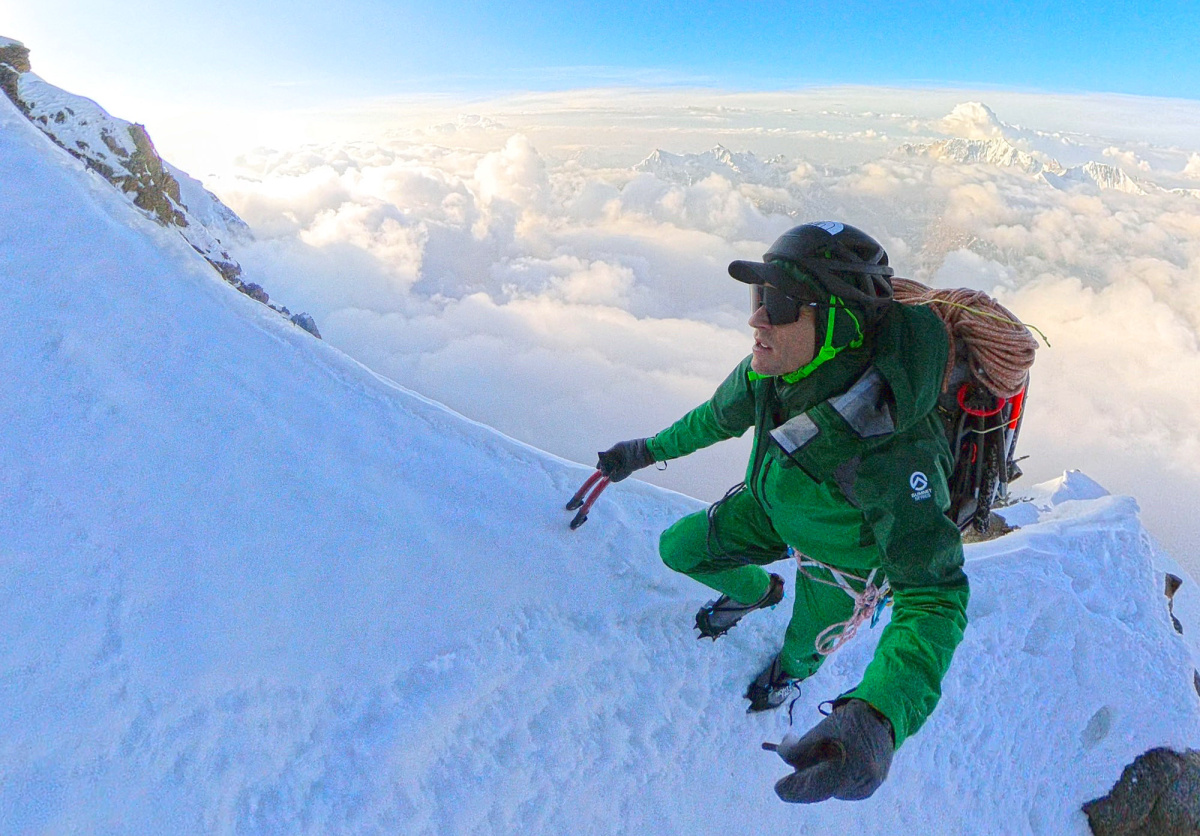 German Alpinist David Göttler on his ‘Alpine style’ ascent of Nanga Parbat before descending via a paraglider. Photo: © David Göttler