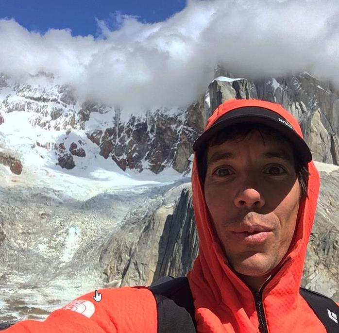 Alex Honnold after his solo adventure on Aguja de I’S. Photo Alex Honnold (Instagram)