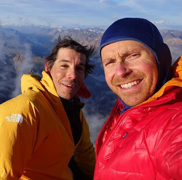 Alex Honnold and Colin Haley after their final adventure. Photo: Colin Haley (Instagram)