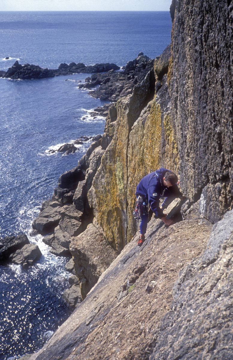 The brilliant, though sadly short-lived, slab of pitch 4 of Pegasus. Photo by Ian Smith