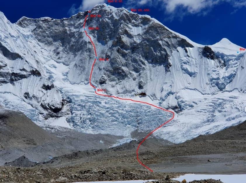 Heavenly Trap, on the West Face of Baruntse (7129m), Nepal
