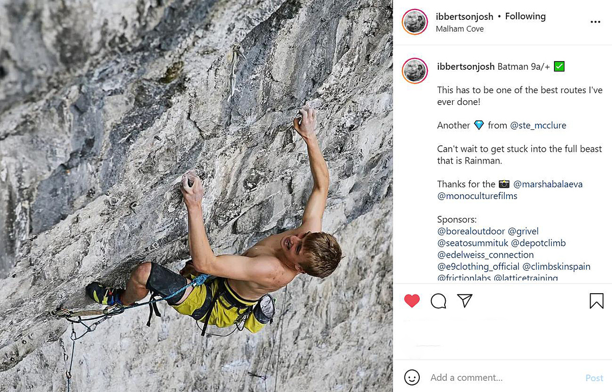 Josh's Instagram post.