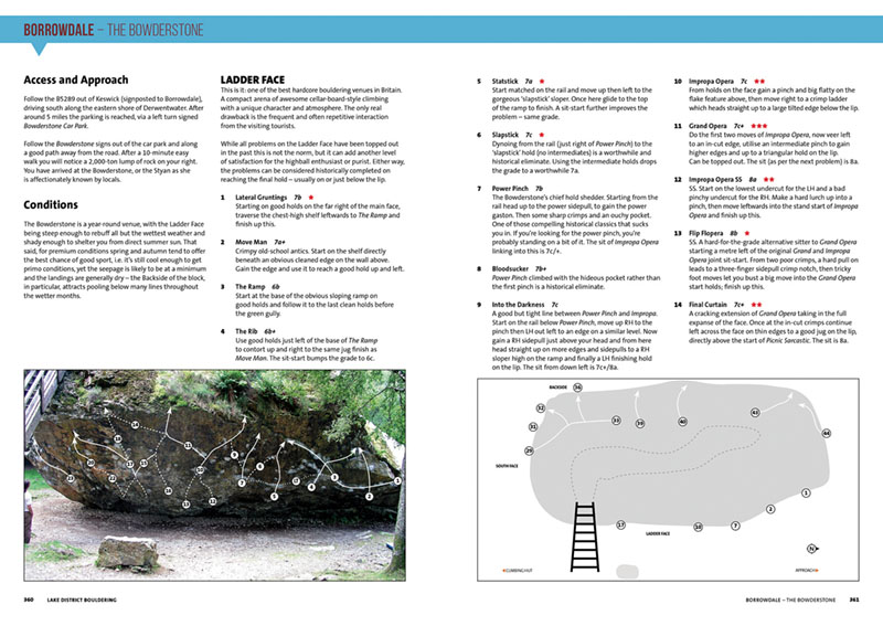 The Bowderstone area from Lake District Bouldering.